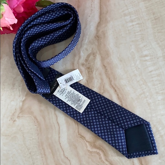 Banana Republic 100% silk tie NWT blue print Father’s Day gift idea! - Picture 3 of 5